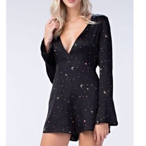 Honey Punch Galaxy Romper Size Large Exclusive NEW